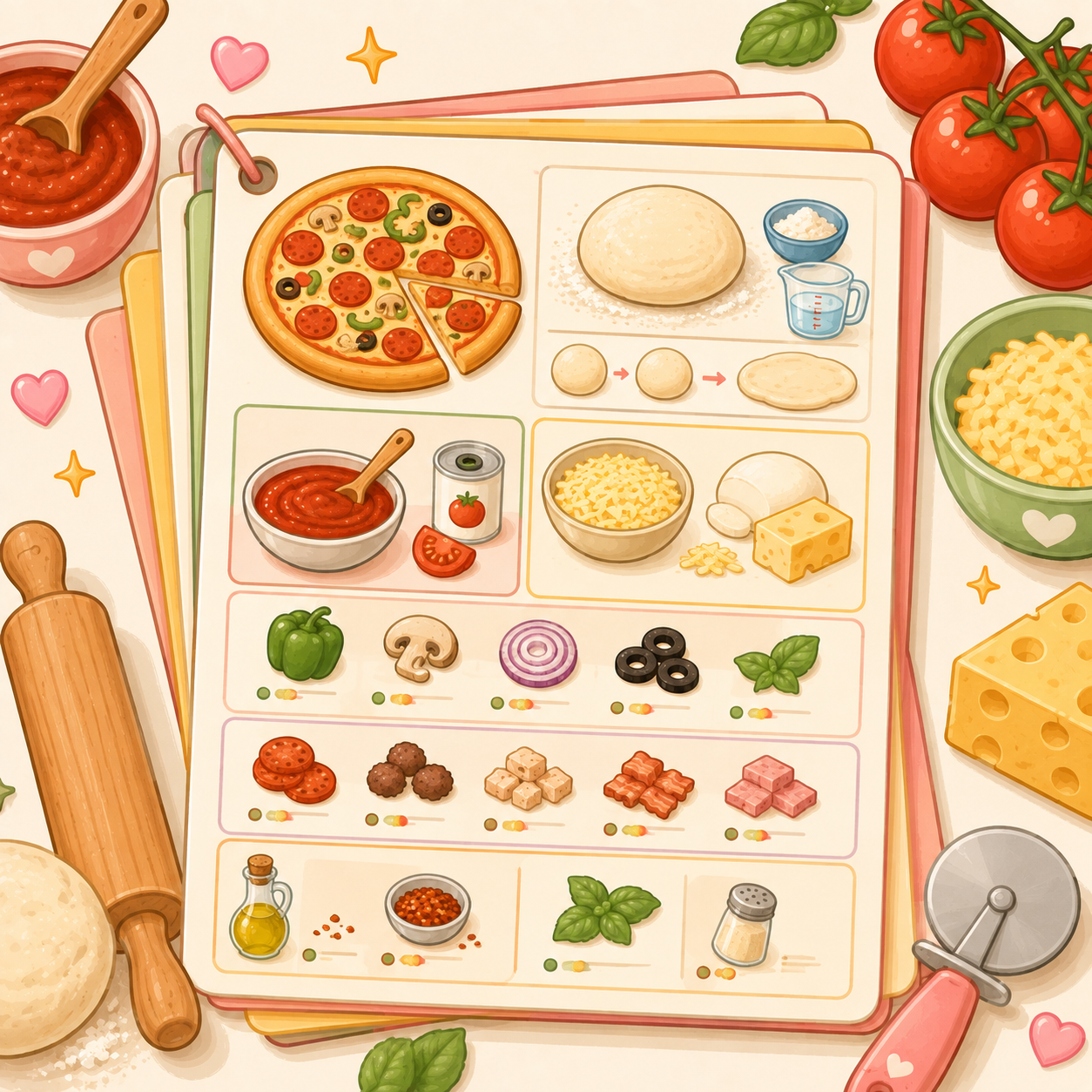Pizza Quick Reference Sheets