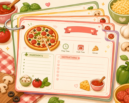 Pizza Recipe Cards